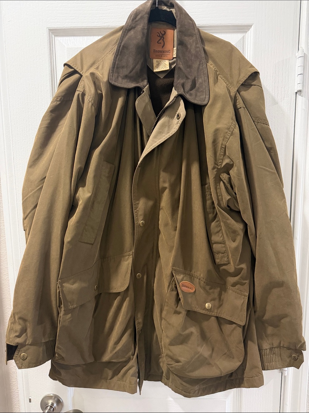 Browning Olive/Tan Field Jacket with Brown Corduroy Collar Men’s XL